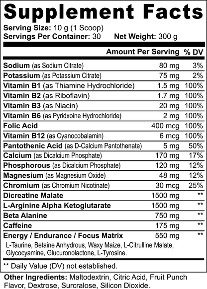 Pre-Workout Powder (Tropical Sunrise)