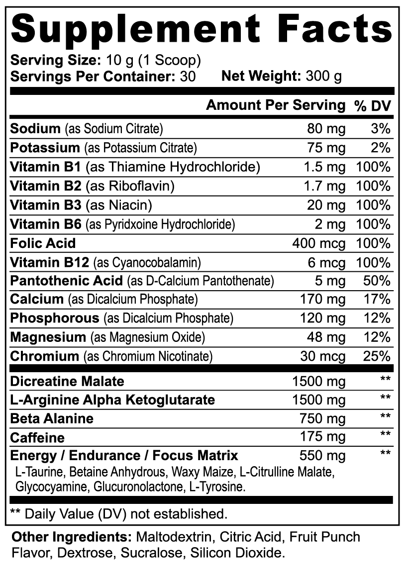 Pre-Workout Powder (Tropical Sunrise)