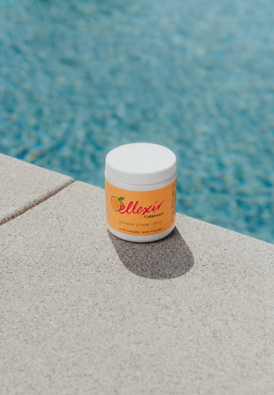 Ellexir Calamansi Energy poolside