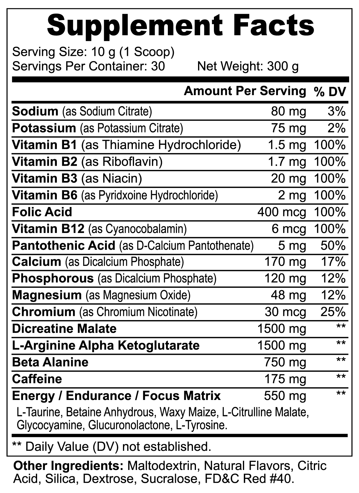 Pre-Workout Powder (Tropical Sunrise)